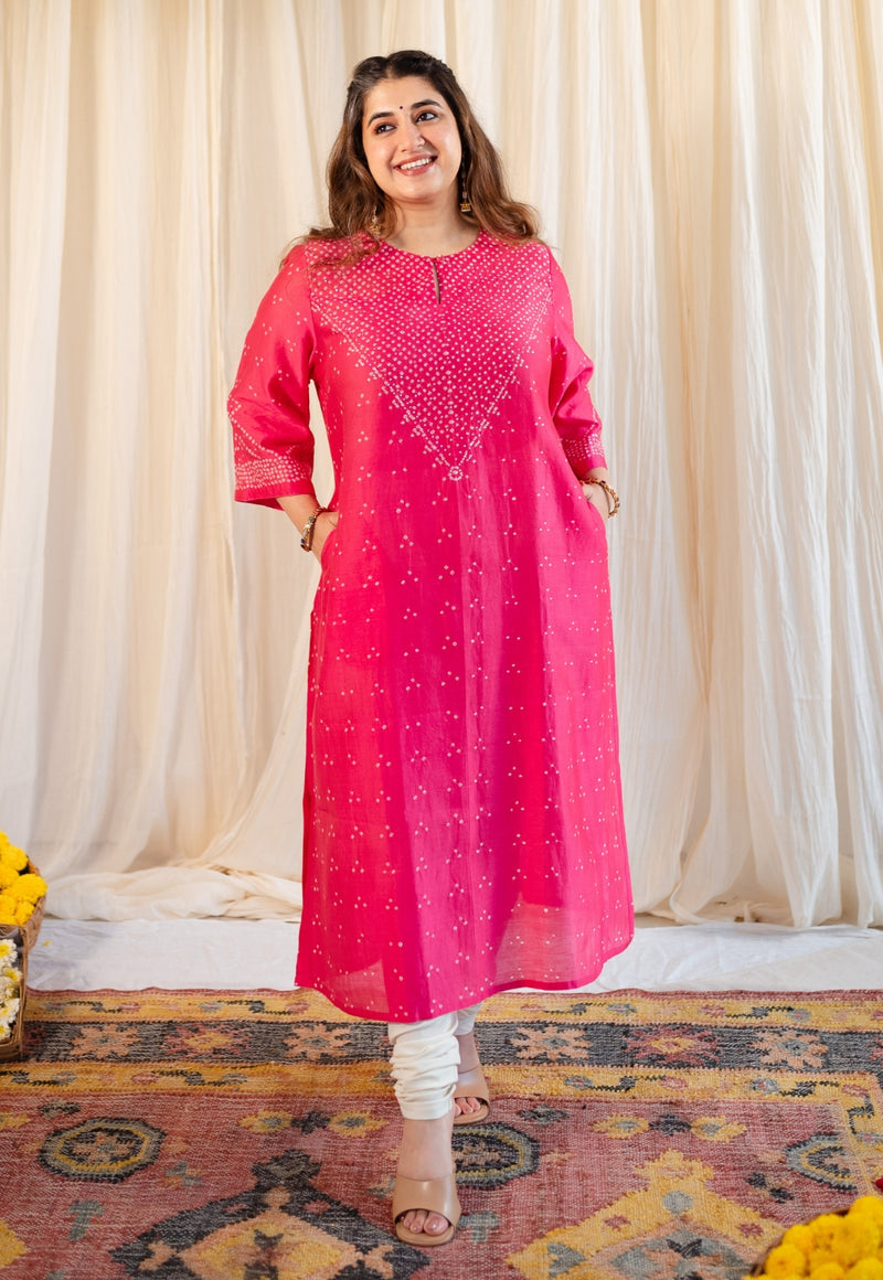 Buy Bright Green Embroidered Chanderi Silk Kurta online at Theloom | Silk  kurti designs, Kurti neck designs, Cotton kurti designs
